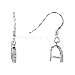 Anti-Tarnish Rhodium Plated 925 Sterling Silver Earring Hooks&nbsp;STER-I009-07P