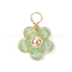 9Pcs 9 Colors Faceted Glass Round Beads Charms&nbsp;PALLOY-JF03648-02