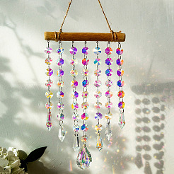 Glass Octagon Beads Suncatchers Hanging Ornaments&nbsp;PW-WG771C5-01