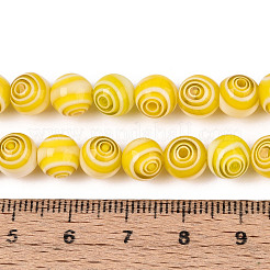Handmade Millefiori Glass Round Beads Strands&nbsp;LK-R004-93D