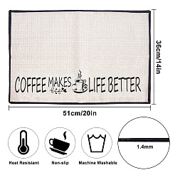 Coffee Theme Cotton and Linen Cup Mats&nbsp;AJEW-WH0201-013