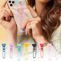 8Pcs Zinc Alloy Cell Phone Heart Holder Stand&nbsp;HJEW-OC00069
