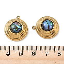 Natural Paua Shell Pendants&nbsp;STAS-G397-07G-02