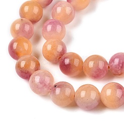Dyed Natural White Jade Beads Strands&nbsp;G-T138-8mm-210-31