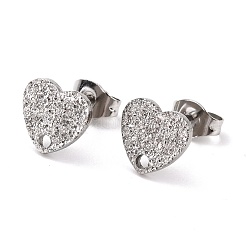 Non-Tarnish 304 Stainless Steel Stud Earring Findings&nbsp;STAS-I183-02A-P