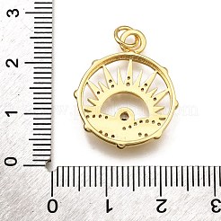 Rack Plating Brass Micro Pave Cubic Zirconia Pendants&nbsp;KK-K401-48B-G