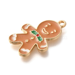Christmas Theme Alloy Enamel Pendants&nbsp;ENAM-Q509-02KCG-04