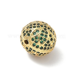 Brass Cubic Zirconia Beads&nbsp;KK-Q068-17G