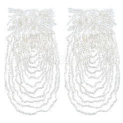 Flower Plastic Embroidery Sew on Cloth Patches&nbsp;PATC-WH0008-252