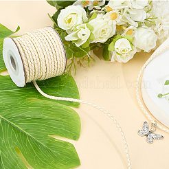 1 Roll Round Braided Cowhide Cords&nbsp;WL-CY0001-01B
