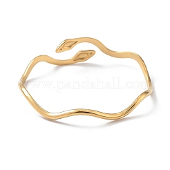 Ion Plating(IP) 304 Stainless Steel Cuff Bangles for Women&nbsp;BJEW-Z078-09G