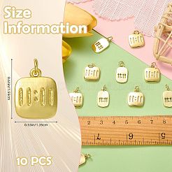 10Pcs Rack Plating Brass Pendants&nbsp;KK-SZ0003-13
