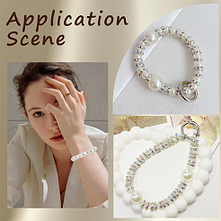 120Pcs Brass Rhinestone Spacer Beads&nbsp;RB-PA0001-03S-02