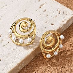 304 Stainless Steel Stud Earrings&nbsp;EJEW-R020-02G-02