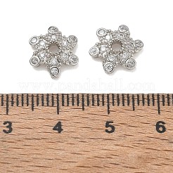 Brass Micro Pave Cubic Zirconia Bead Caps&nbsp;CU-CBA6E4E-10P