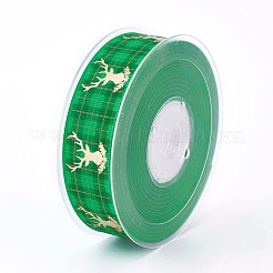 Polyester Grosgrain Ribbon for Christmas Reindeer/Stag&nbsp;SRIB-P013-E01