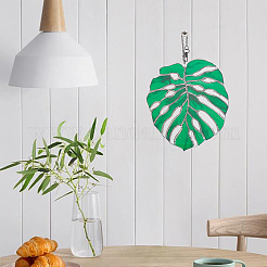 Monstera Leaf Acrylic Pendant Decorations&nbsp;HJEW-WH0043-33B