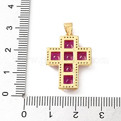 Brass Pave Cubic Zirconia Pendants&nbsp;CU-CBA03AF-17G-03