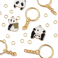 DIY Panda Pendant Keychain Making Kits&nbsp;DIY-YW0004-20