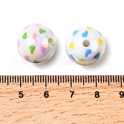 UV Plating Opaque Acrylic Beads&nbsp;OACR-H054-04