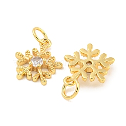 Rack Plating Brass Micro Pave Clear Cubic Zirconia Pendants&nbsp;LS-KK-B093-04B-G