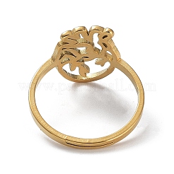 Ion Plating(IP) 304 Stainless Steel Adjustable Rings&nbsp;RJEW-B047-01G