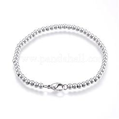 Tarnish Resistant 304 Stainless Steel Beaded Bracelets&nbsp;BJEW-G544-34P