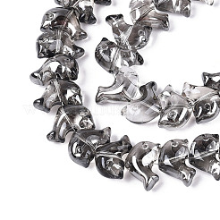 Electroplate Transparent Glass Beads Strands&nbsp;EGLA-N017-06-A06