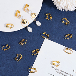 36Pcs Brass Clip-on Earring Findings&nbsp;KK-BBC0016-10G