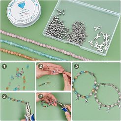 DIY Awareness Ribbon Charm Bracelet Making Kit&nbsp;DIY-CA0003-73