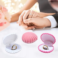 1Pc Shell Shaped Velvet Jewelry Storage Boxes&nbsp;VBOX-YW0001-05A