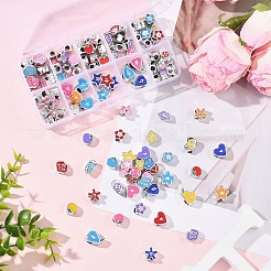 10 Styles CCB Plastic European Beads&nbsp;CCB-YW0001-80