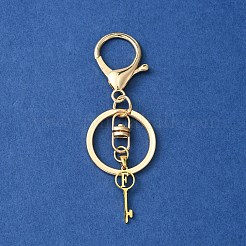 304 Stainless Steel Initial Letter Key Charm Keychains&nbsp;KEYC-YW00004-06