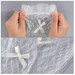 Bowknot Polyester Long Lace Gloves&nbsp;AJEW-WH20007-92B