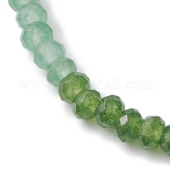 Dyed Natural Malaysia Jade Rondelle Beads Stretch Bracelets for Women&nbsp;BJEW-JB13042-01