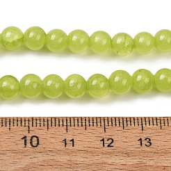 6MM Dyed Natural Green Jade Round Beaded Necklaces&nbsp;GG-CBAA808-04P-B