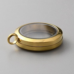 304 Stainless Steel Locket Pendants&nbsp;STAS-WH0027-44G