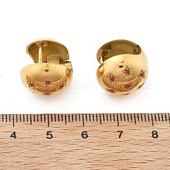 304 Stainless Steel Rhinestone Hoop Earrings&nbsp;EJEW-M041-01G-05