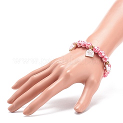 Resin Round Beaded Stretch Bracelet&nbsp;BJEW-JB08676