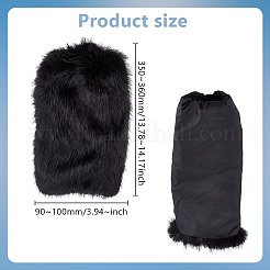 Polyester Imitation Fox Hair Boot Cover&nbsp;AJEW-WH0570-04B