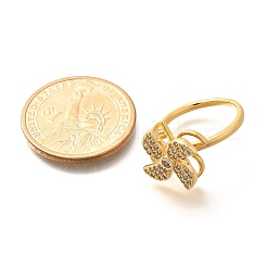 Flower Rotatable Finger Ring for Women&nbsp;RJEW-U035-01G-07