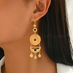 Alloy Flat Round Hoop Earrings&nbsp;HY5125