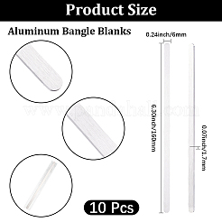 10Pcs Aluminum Bangle Blanks&nbsp;MAK-BBC0001-34