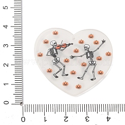 Halloween Luminous Printed Transparent Acrylic Pendants&nbsp;OACR-B055-01B