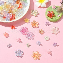 Transparent Acrylic Bead Caps&nbsp;TACR-YW0002-39