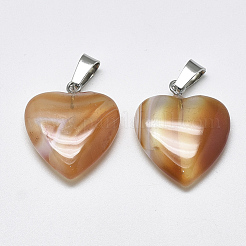 Natural Banded Agate/Striped Agate Pendants&nbsp;G-T122-24F