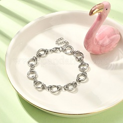 Non-Tarnish 304 Stainless Steel Rings Link Chain Bracelet&nbsp;BJEW-TA00334-02