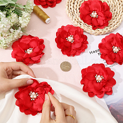 Polyester & Alloy & Acrylic & Abs Flower Ornament Accessories&nbsp;DIY-WH0588-78A