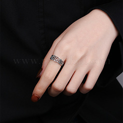 Hollow Out Rose 925 Sterling Silver Adjustable Finger Rings for Women&nbsp;FS-WGC8A12-01
