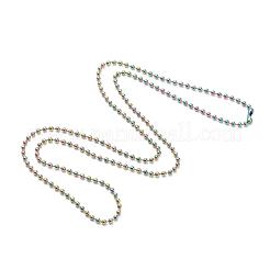 Ion Plating(IP) 304 Stainless Steel Ball Chain Necklaces&nbsp;NJEW-L149-B03-M